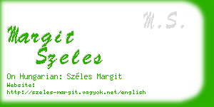 margit szeles business card