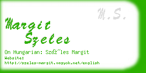 margit szeles business card